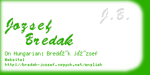 jozsef bredak business card